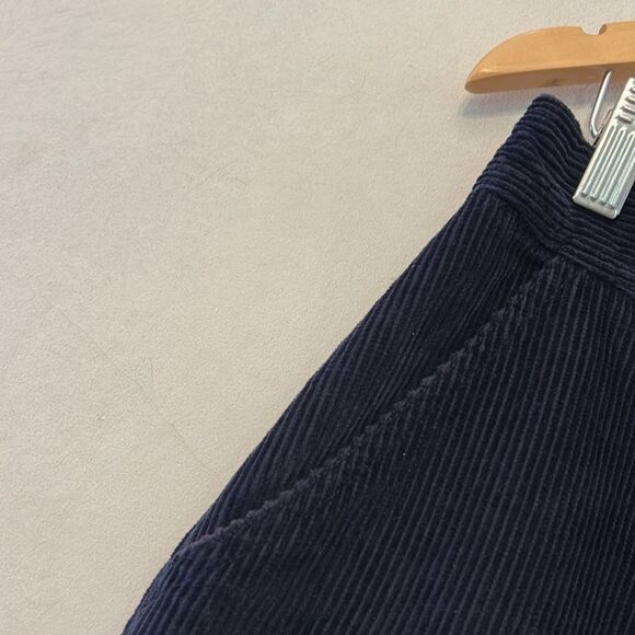 Gap navy blue corduroy zipper front skirt Size 12 EUC - Picture 3 of 8